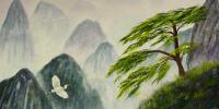 Egret in the Mists